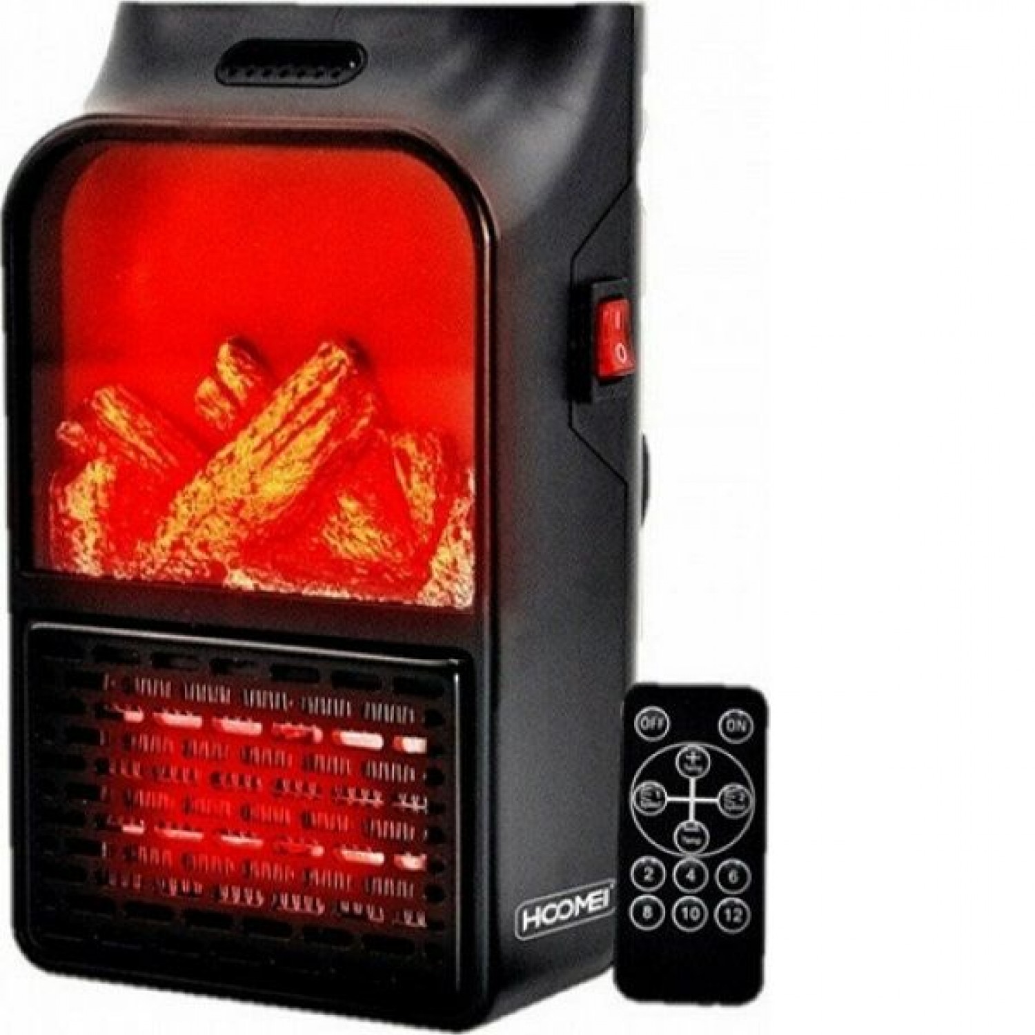 Επιτοίχιο Αερόθερμο 600W με Τηλεχειριστήριο - Ρυθμιζόμενο Θερμοστάτη & Ψηφιακή Ένδειξη Θερμοκρασίας HM-8835