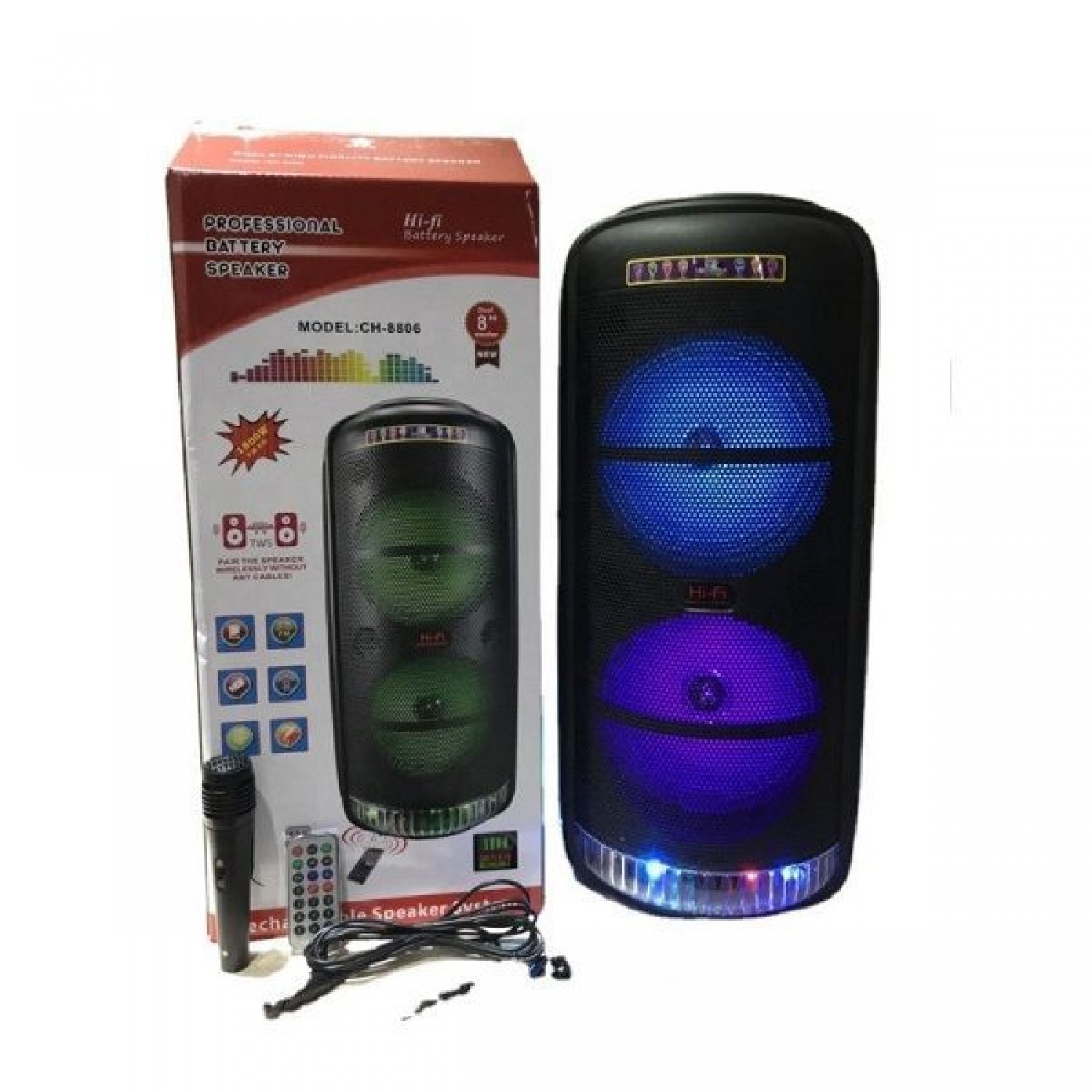 Ηχείο Bluetooth Karaoke 8'' MK-8806