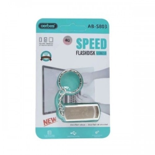 USB Stick 4GB 2.0 Ασημί Aerbes AB-S803