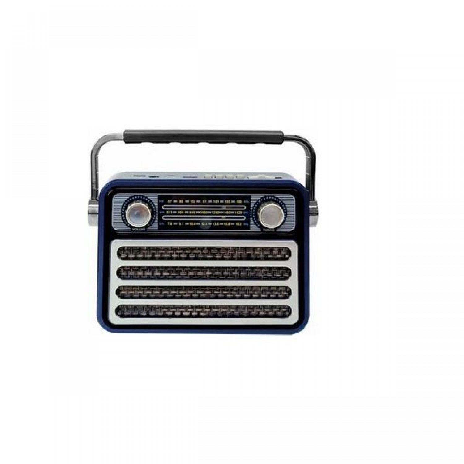 Retro Φορητό Ραδιόφωνο Επαναφορτιζόμενο με Bluetooth και USB Μπλε CMIK MK-121