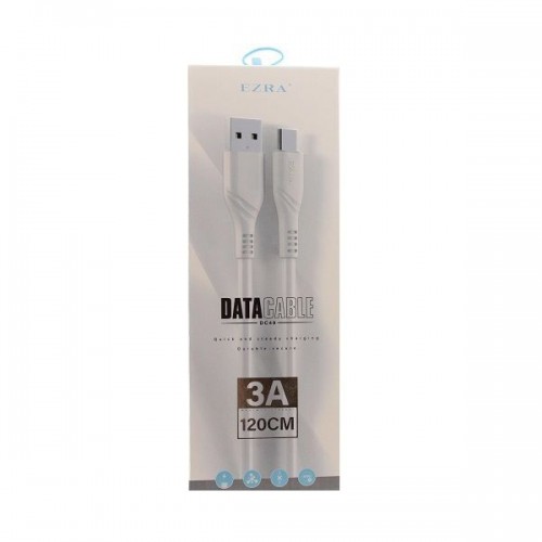 Καλώδιο USB 2.0 Cable USB-C male - USB-A male Λευκό 1.2m Ezra DC49