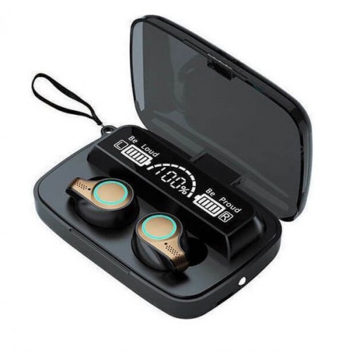 In-ear Bluetooth Handsfree Ακουστικά με Θήκη Φόρτισης Μαύρα Newest M18