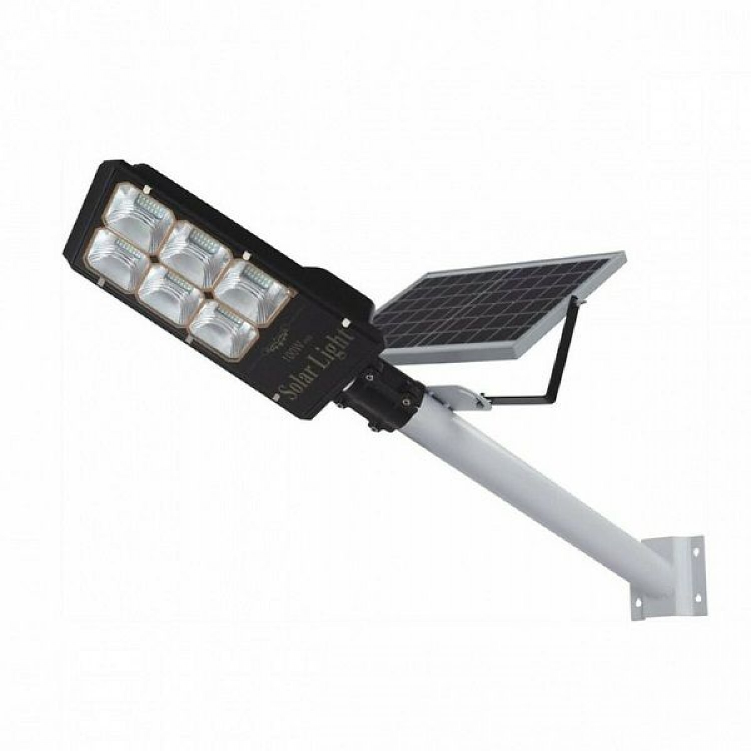 Ηλιακό Φωτιστικό Δρόμου 100W Μπράτσο -Πάνελ IP65 σε Μαύρο Χρώμα M-100N