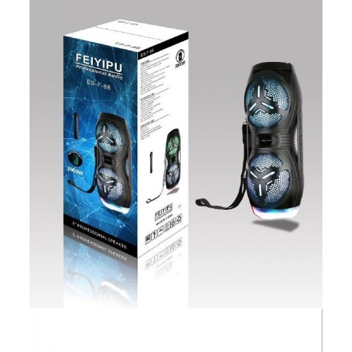 Ηχείο Bluetooth 2000w 8'' Wooter x 2 Με Μικρόφωνο και Χειριστήριο ES-F-88