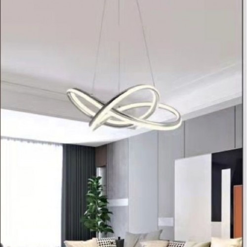 Φωτιστικό Οροφής LED 60W 4800Lm Ασημί Θερμό Φώς Universo A50-Ν