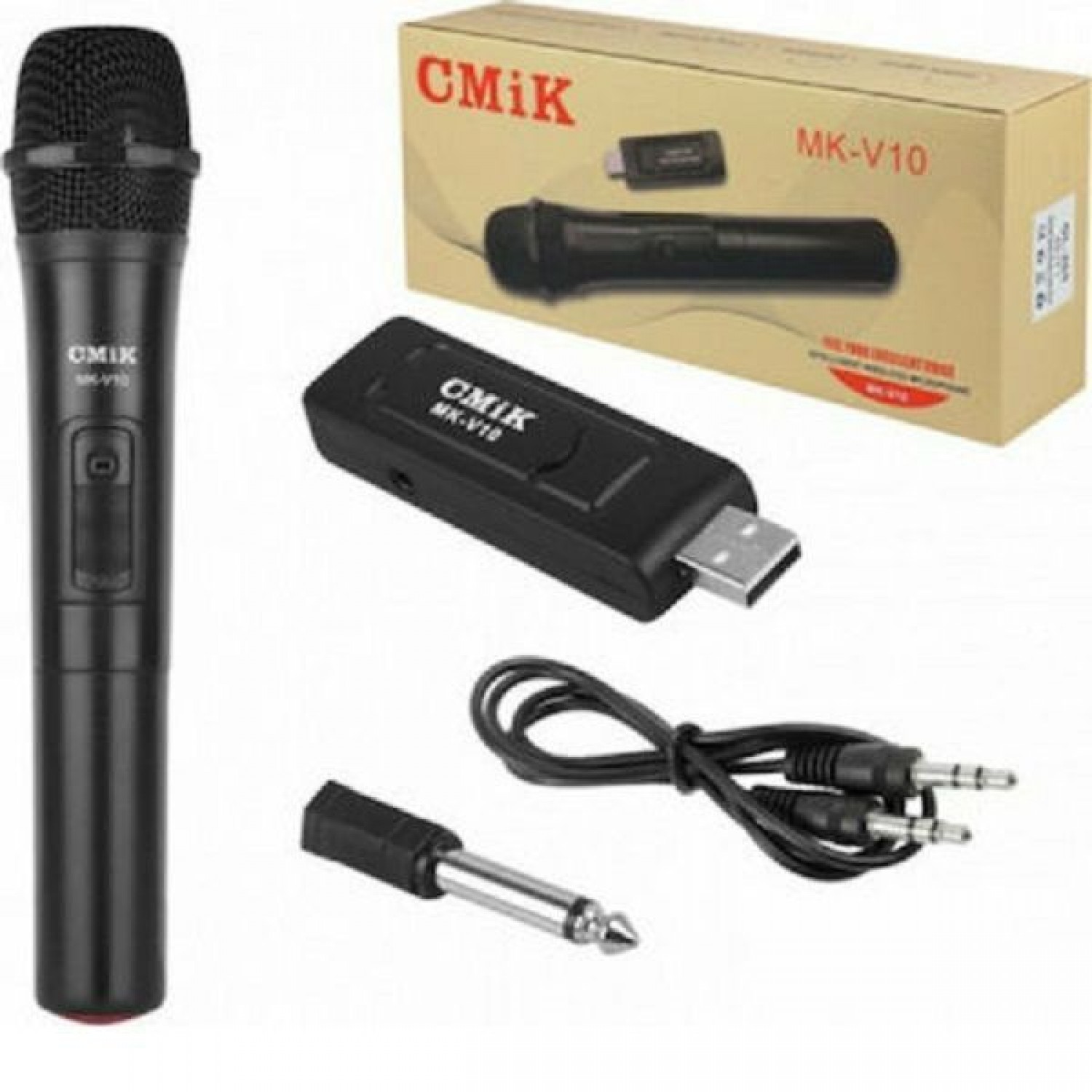 Ασύρματο Μικρόφωνο Karaoke CMiK MK-V10 σε Μαύρο Χρώμα