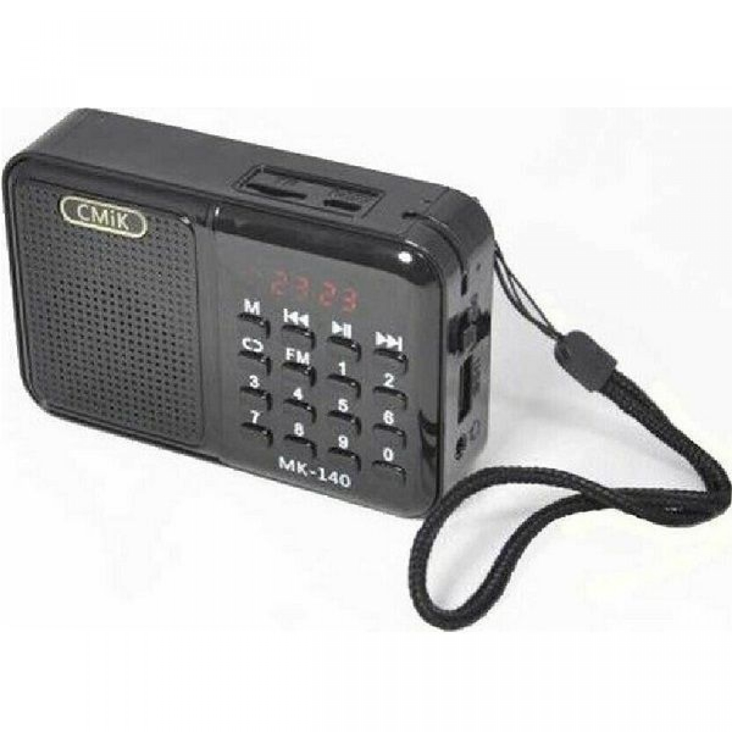 CMiK Ραδιοφωνάκι Επαναφορτιζόμενο με USB Μαύρο Black MK-140