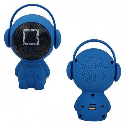Game Squid Ηχείο Bluetooth 5W με Ραδιόφωνο και Διάρκεια Μπαταρίας έως 4 ώρες Μπλε Q19-1