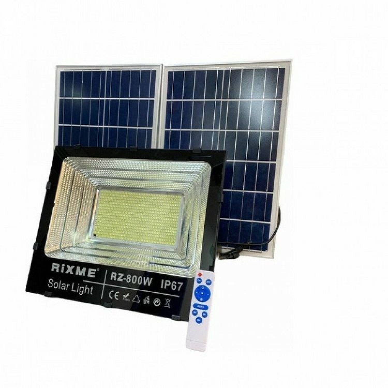 Στεγανός Ηλιακός Προβολέας IP67 Ισχύος 800W Τηλεχειριστήριο σε Μαύρο χρώμα RZ-800W