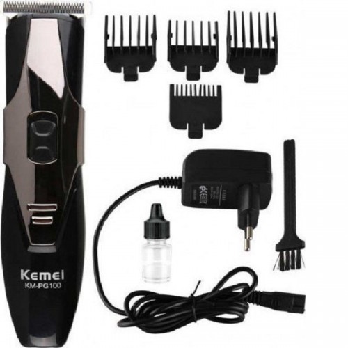Kemei Επαναφορτιζόμενη Κουρευτική Μηχανή Μαύρη KM-PG100