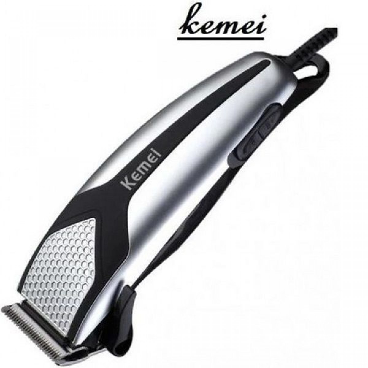 Kemei Κουρευτική Μηχανή Ρεύματος Silver/Black ΚΜ-4640