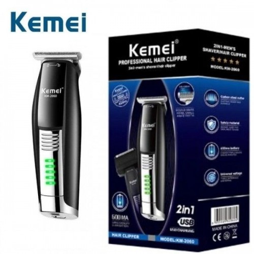 Kemei Επαναφορτιζόμενη Κουρευτική Μηχανή Μαύρη KM-2060