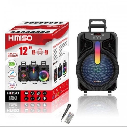 Σύστημα Karaoke με Ενσύρματo Μικρόφωνo QS-1204 σε Μαύρο Χρώμα