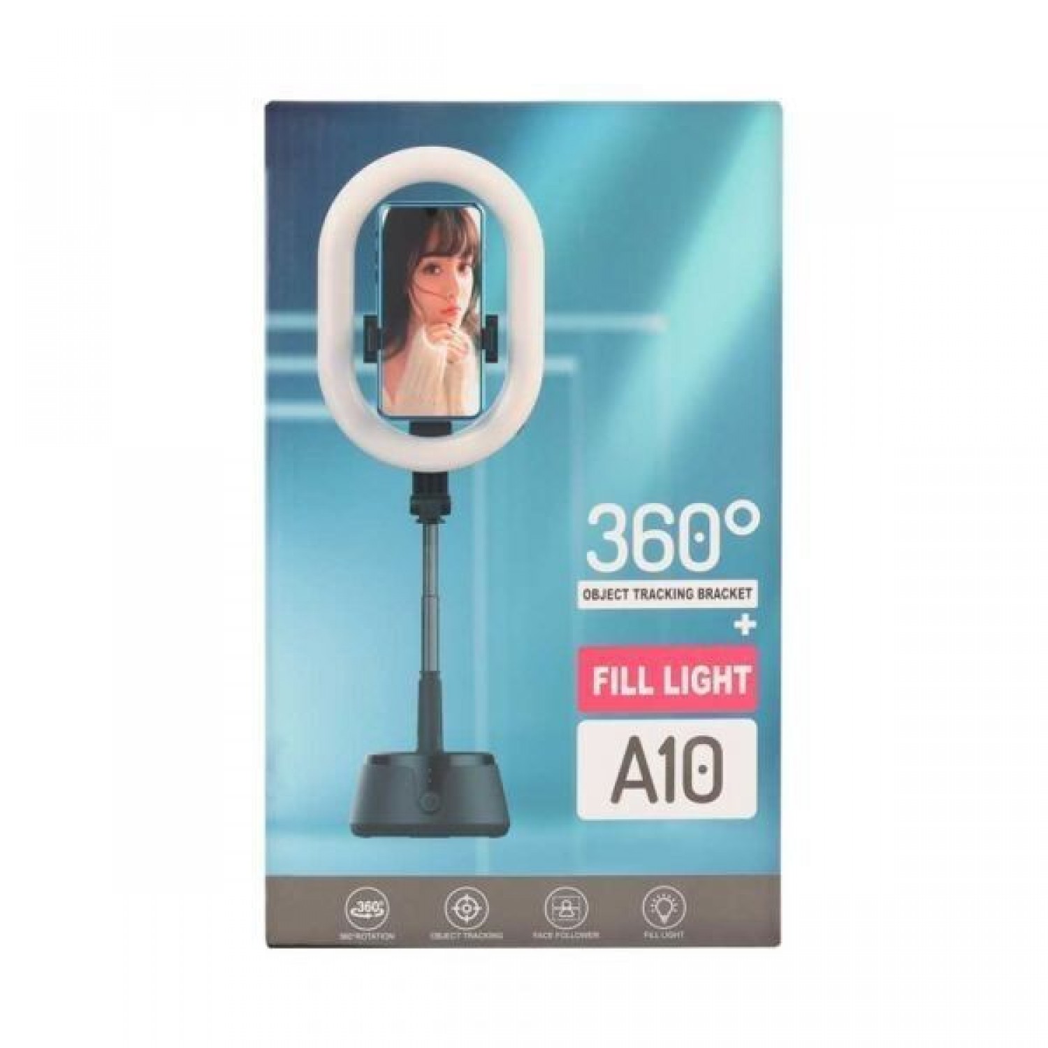 Ring Light 23.5cm 2900-6500K με Επιτραπέζια Βάση Στήριξης και Βάση για Κινητό R-A10