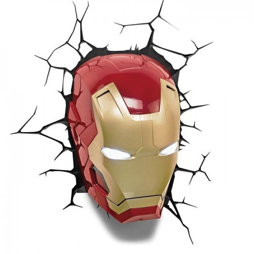 3DLightFX Παιδικό Φωτιστικό Πλαστικό Marvel Light Iron Man 49465