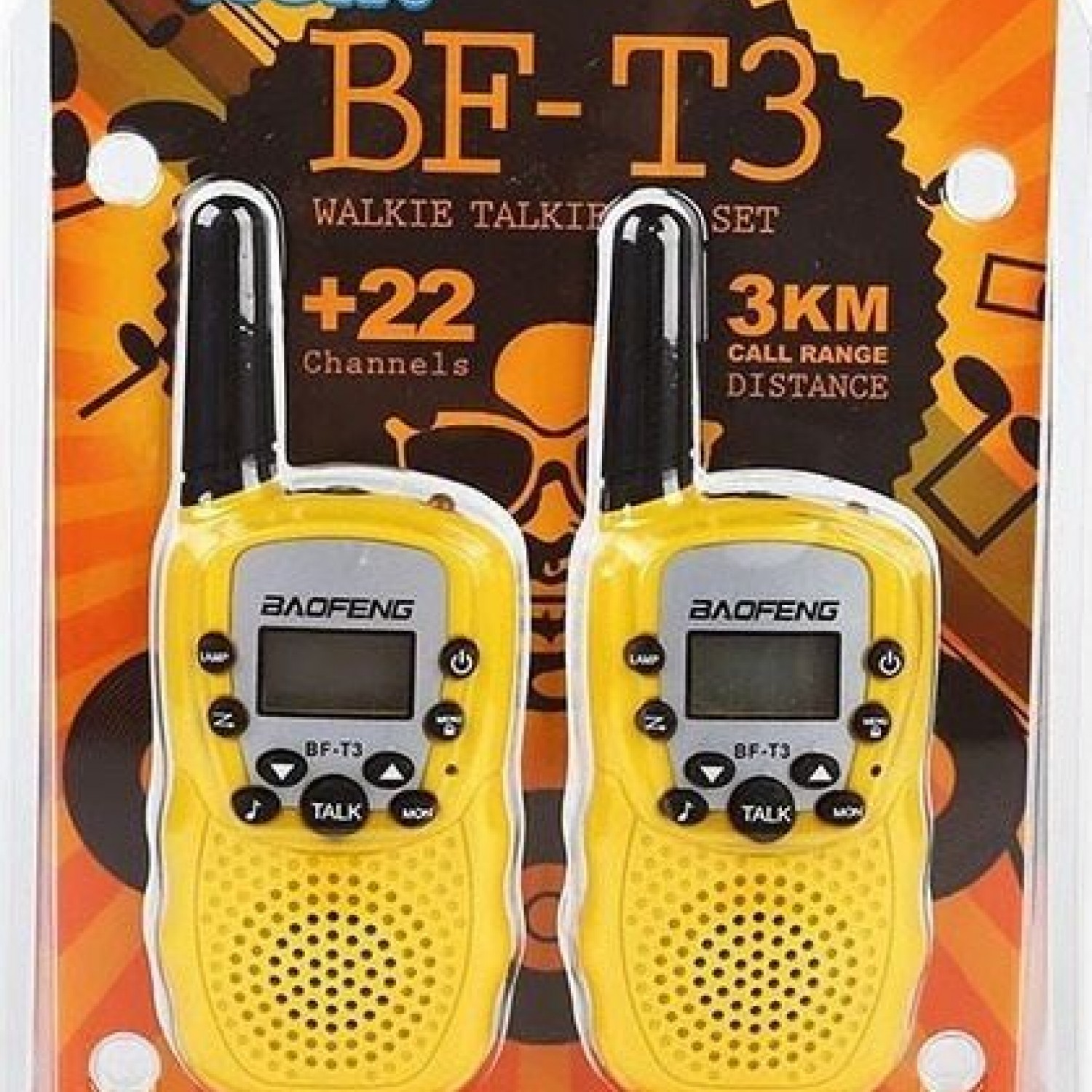 Walkie Talkie με Μονόχρωμη Οθόνη Σετ 2τμχ BF-T3