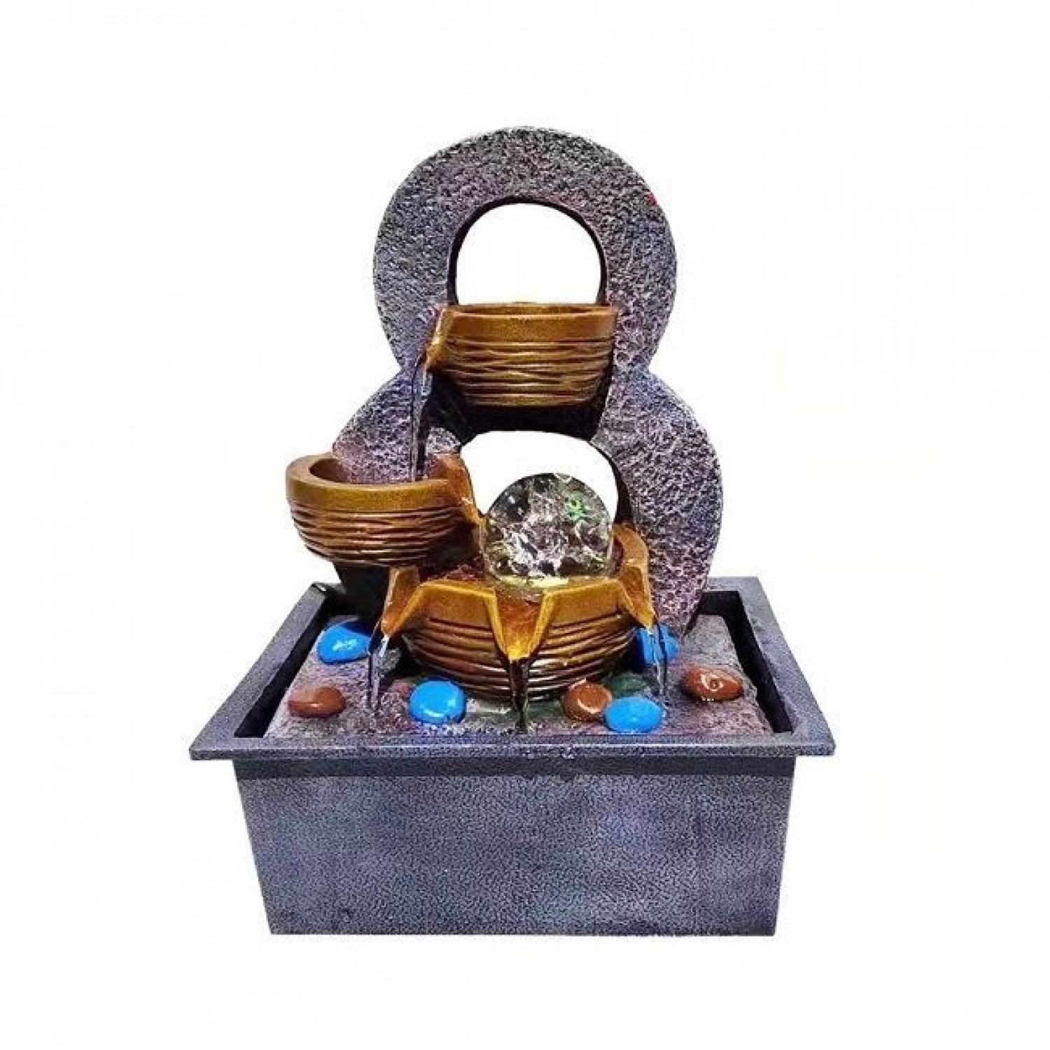 Διακοσμητικό Συντριβάνι Feng Shui με Τρεχούμενο Νερό 21x15.5x28cm 1964
