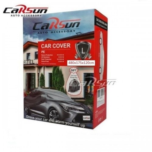 Carsun LA-1892 Κουκούλα Αυτοκινήτου με Τσάντα Μεταφοράς 480x175x120cm Αδιάβροχη Large που Στερεώνεται με Λάστιχο