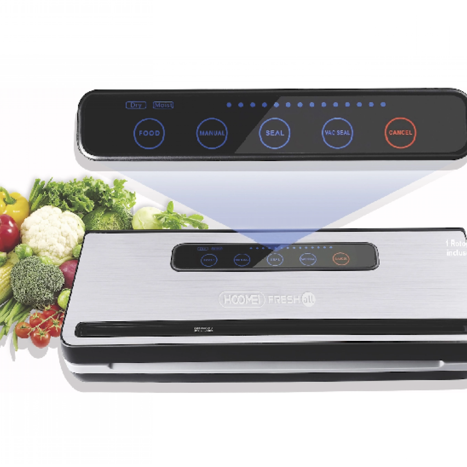 Συσκευή Vacuum με Μέγιστο Μήκος Σφραγίσματος 280mm Hoomei HM-6150