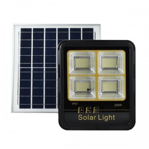 Ηλιακός Προβολέας 332LED 200W IP67 Μαύρο Holsten Bossen D200