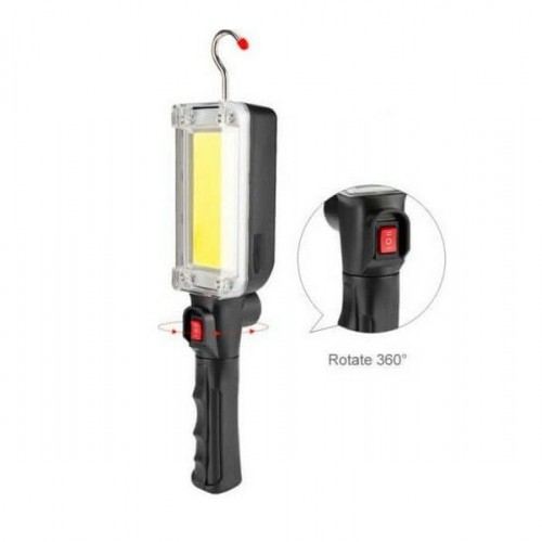 LED Επαναφορτιζόμενος Φακός COB 20W 700LM USB με Γάντζο και Μαγνητική Βάση Μανταλάκι ZJ-8859B