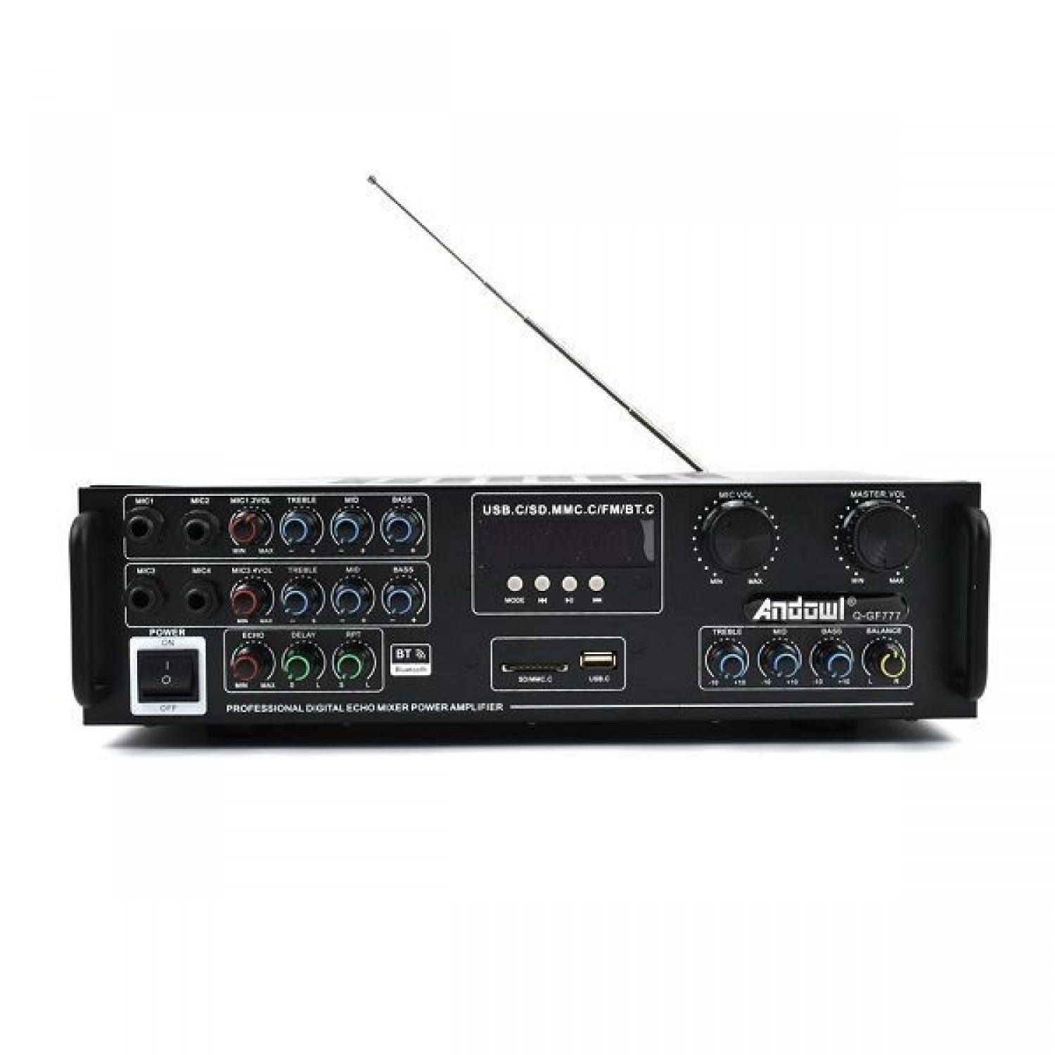 Ενισχυτής λειτουργία Karaoke 300W με σε Μαύρο Χρώμα Q-GF777 Andowl