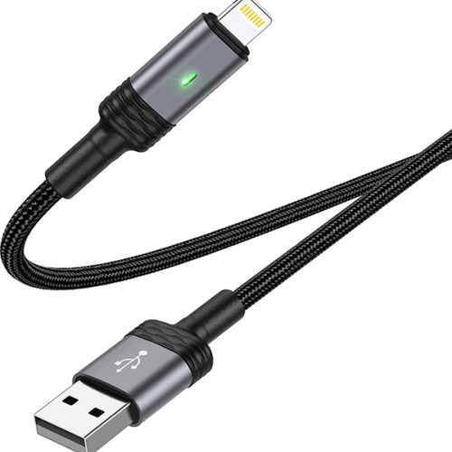 Borofone BX54 Braided - LED USB to Lightning Cable 1.2m