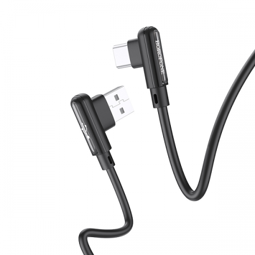 Borofone BX58 Angle (90°) Regular USB 2.0 Cable USB-C male - USB-A male 1m