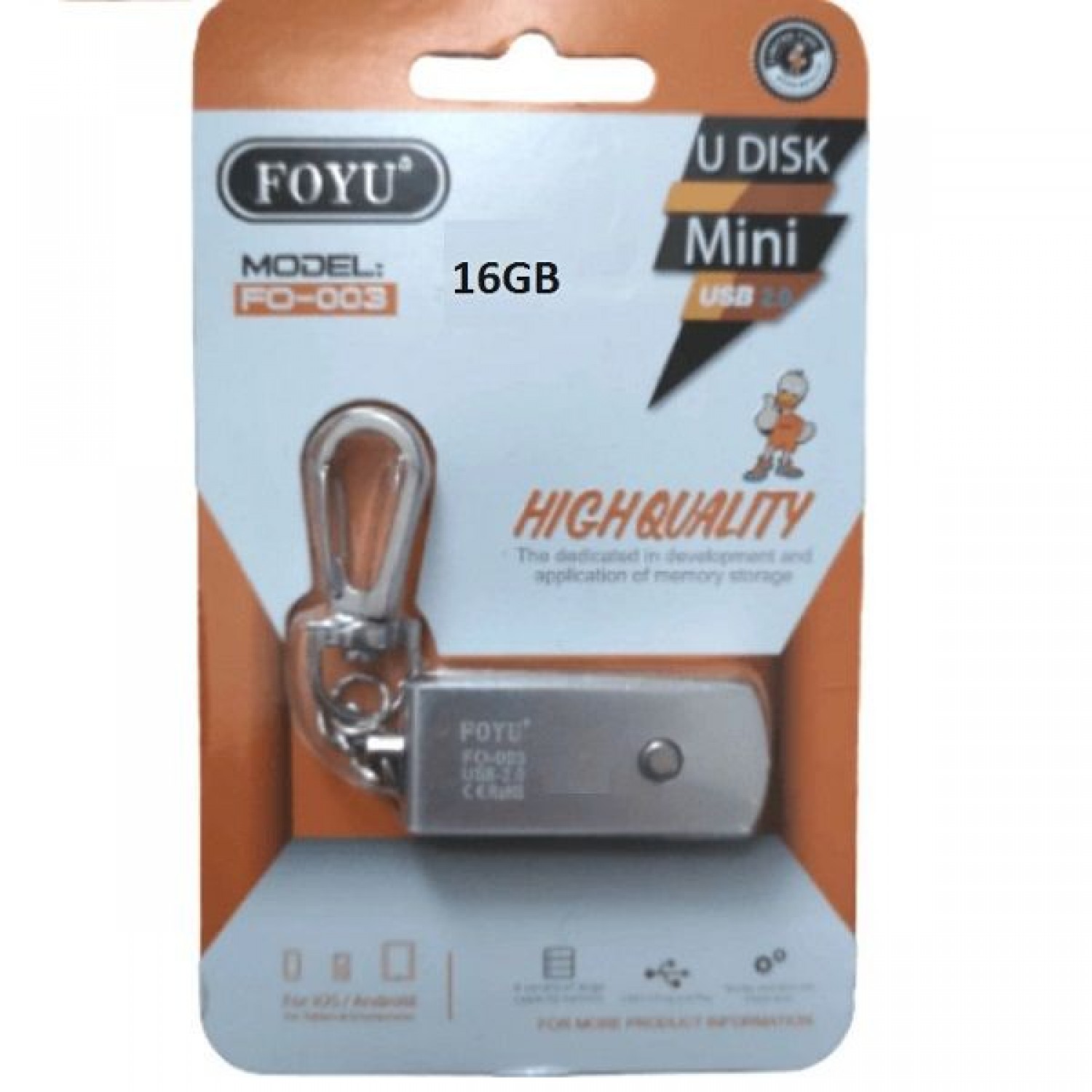 Foyu FO-003 16GB USB 2.0 Stick Γκρι