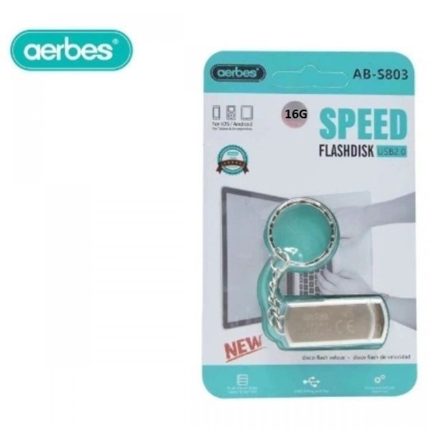 Aerbes AB-S803 16GB USB 2.0 Stick Ασημί