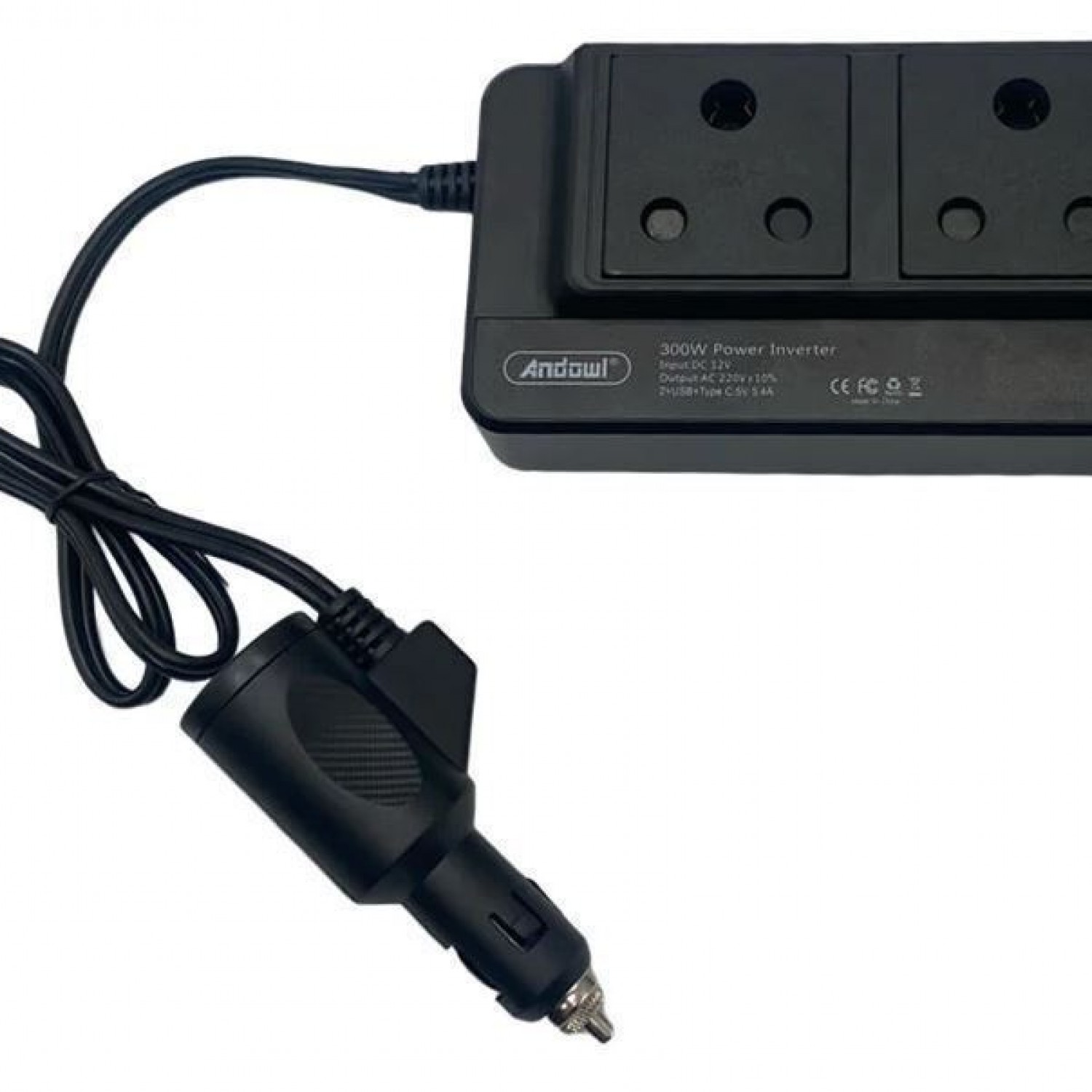 Inverter Αυτοκινήτου Τροποποιημένου Ημιτόνου 300W για 12V DC με 2xUSB Andowl Q-CC8200