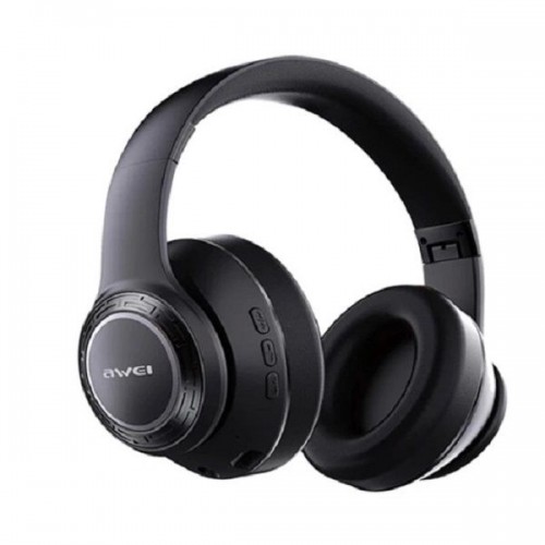 Awei A300BL Ασύρματα/Ενσύρματα Over Ear Ακουστικά με 12 ώρες Λειτουργίας Μαύρα