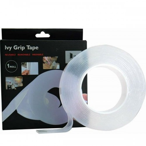 Ivy Grip Tape Αυτοκόλλητη Ταινία Διπλής Όψης Διάφανη 2m