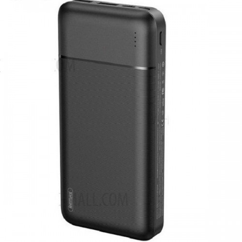 Power Bank Remax Lango 20000mAh με 2 Θύρες USB-A και Θύρα USB-C Μαύρο RPP-166