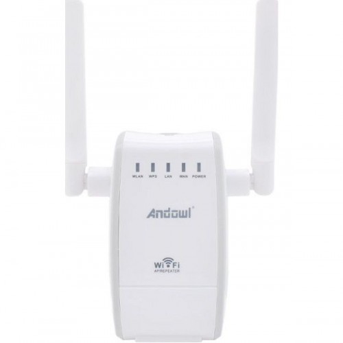 Extender WiFi Single Band (2.4GHz) 300Mbps με 2 Θύρες Ethernet Andowl Q-A225