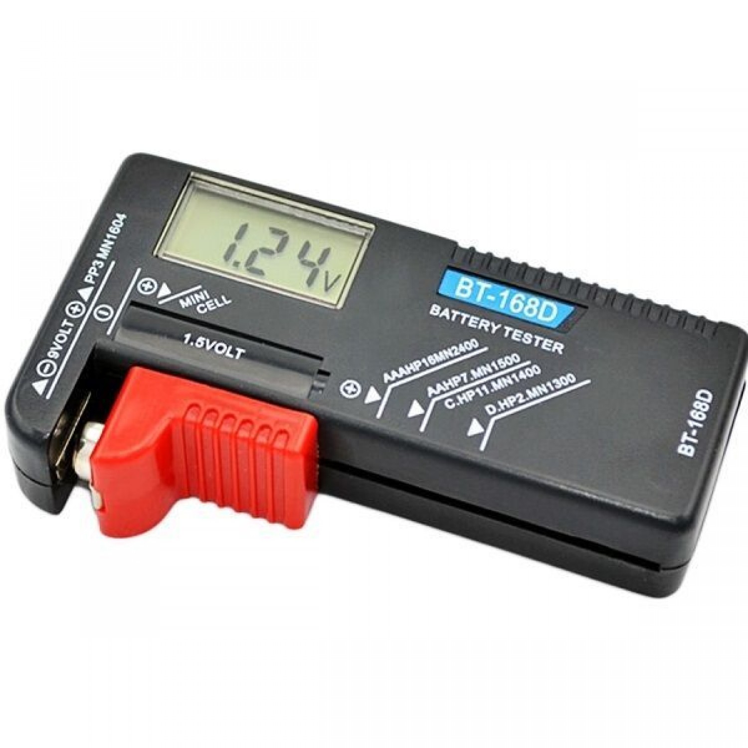 Tester Ψηφιακό Battery με Πτυσσόμενη Υποδοχή BT-168D