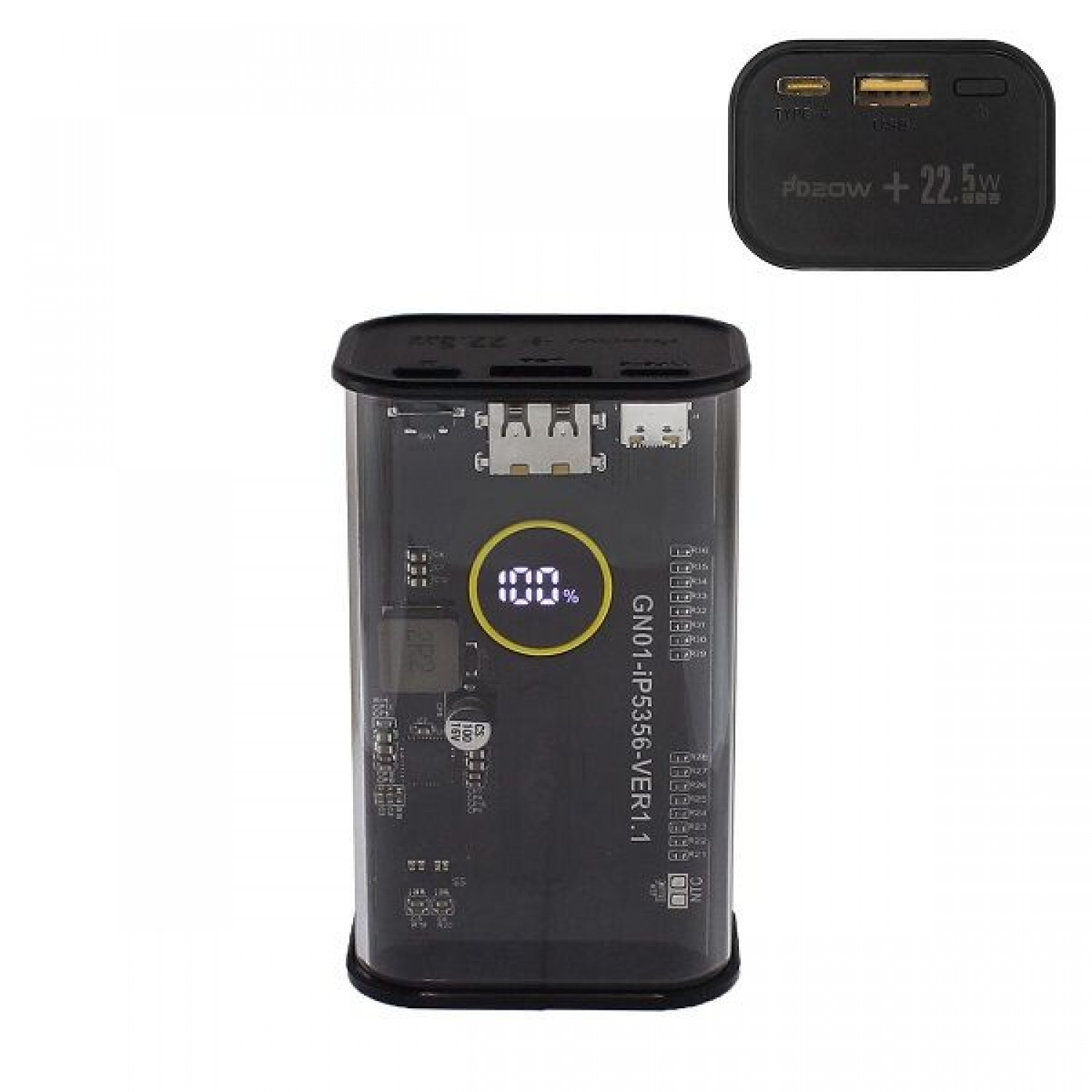 KLGO KP-91 Power Bank 10000mAh 22.5W με Θύρα USB-A και Θύρα USB-C Power Delivery Μαύρο