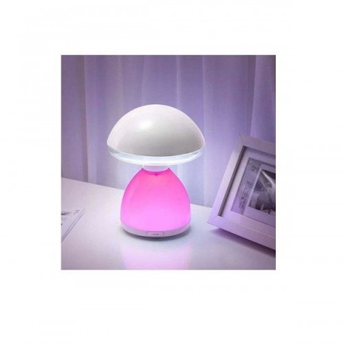 Mushroom Lamp Διακοσμητικό Φωτιστικό με Φωτισμό RGB Μανιτάρι LED Μπαταρίας σε Λευκό Χρώμα AT76494