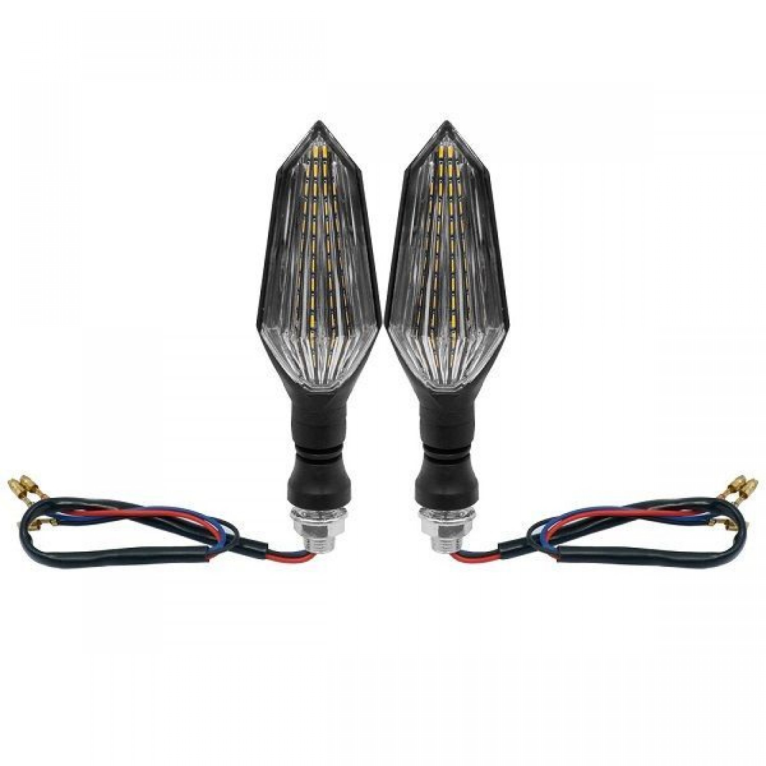 Φλάς μηχανής LED 12 SMD Πορτοκαλί 12V IP65 2 τμχ 0050