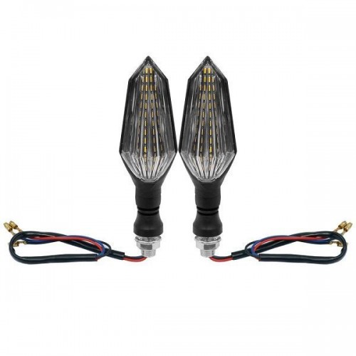 Φλάς μηχανής LED 12 SMD Πορτοκαλί 12V IP65 2 τμχ 0050