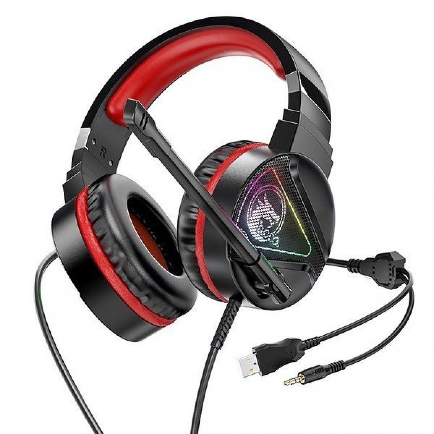 Hoco W104 Over Ear Gaming Headset Red (3.5mm / USB)