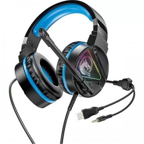 Hoco W104 Over Ear Gaming Headset με σύνδεση USB / 3.5mm Μπλε