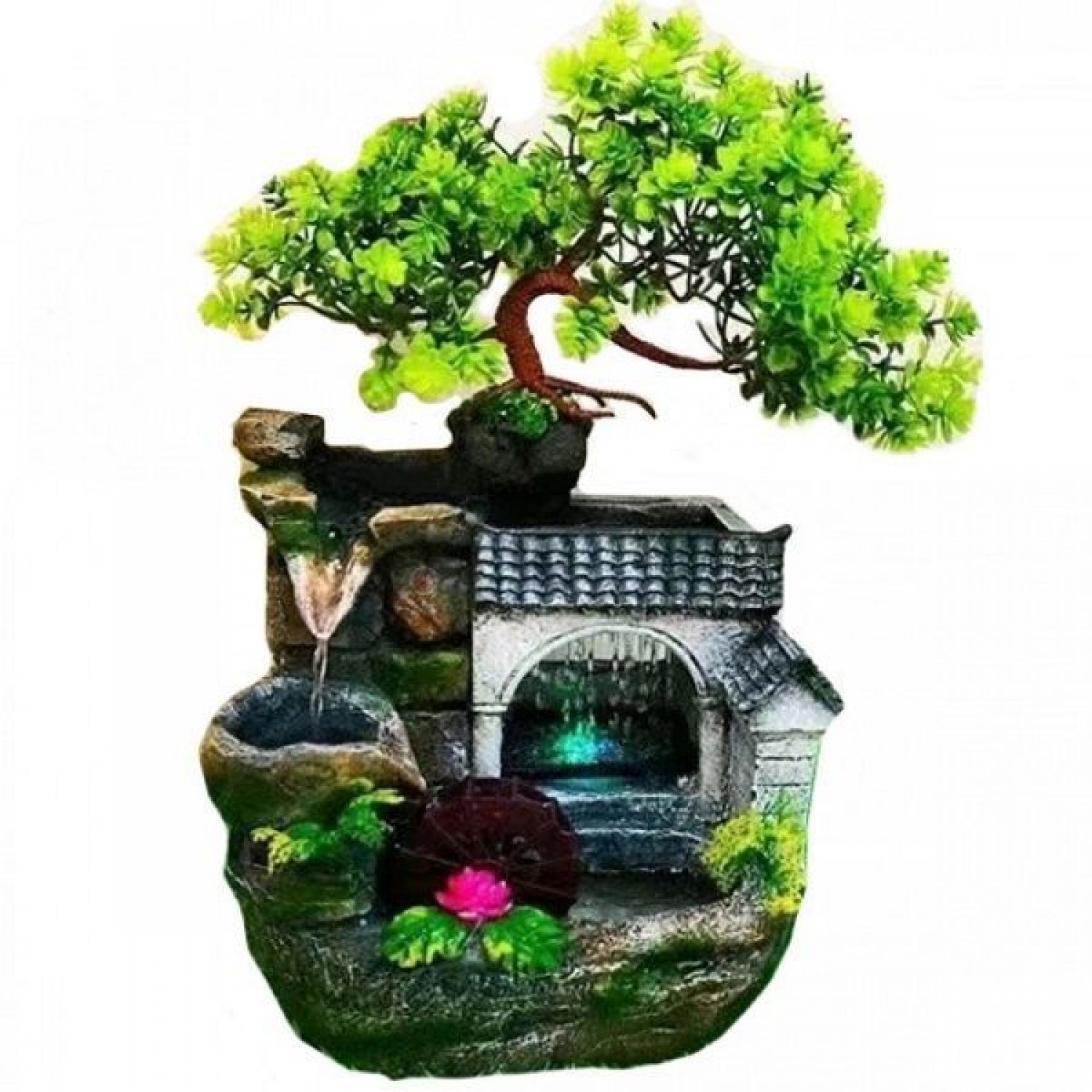 Διακοσμητικό Συντριβάνι Feng Shui με Φωτισμό LED 19x14x30cm BS124