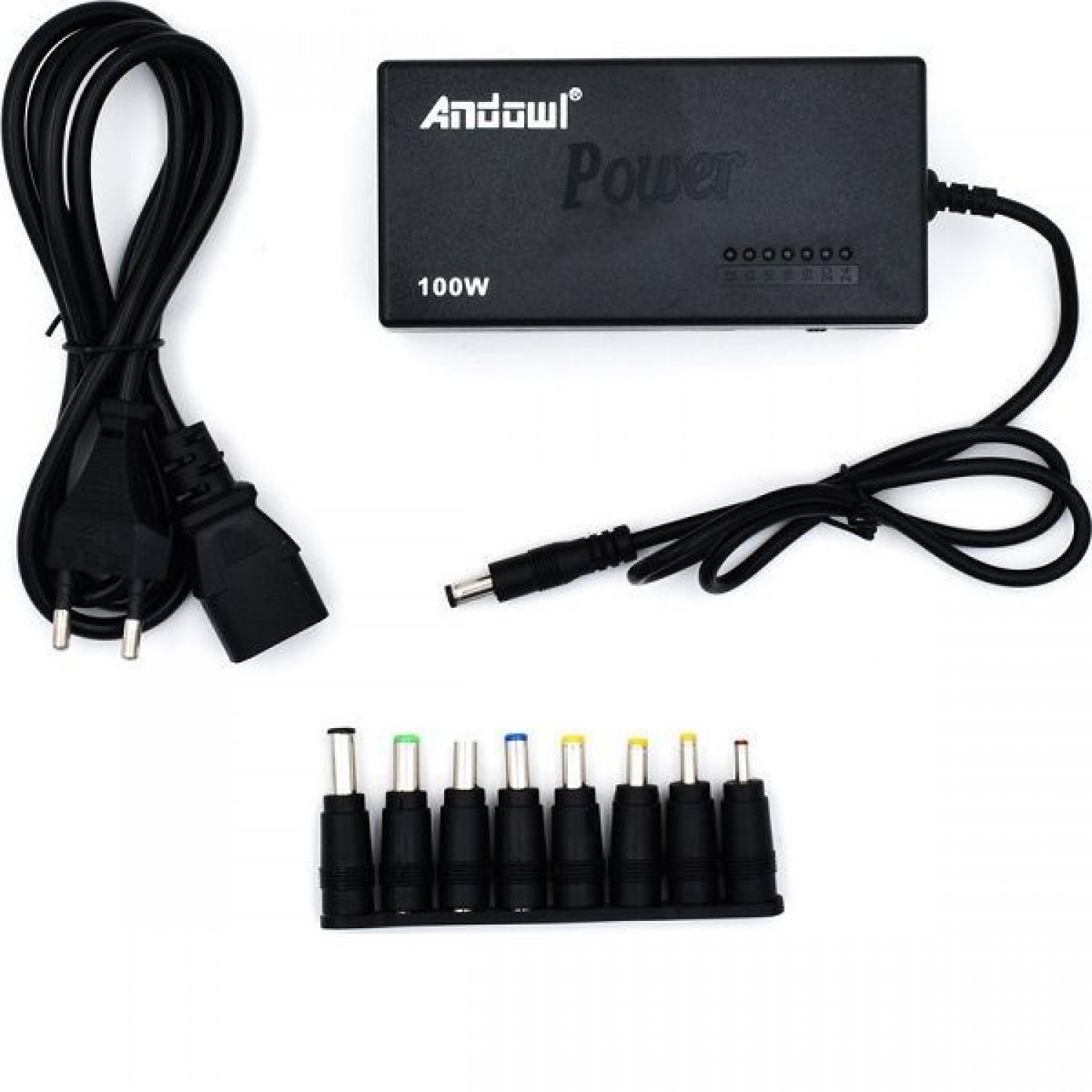Φορτιστής Laptop 100W Universal 24V με Αποσπώμενο Καλώδιο Τροφοδοσίας και με σετ βυσμάτων