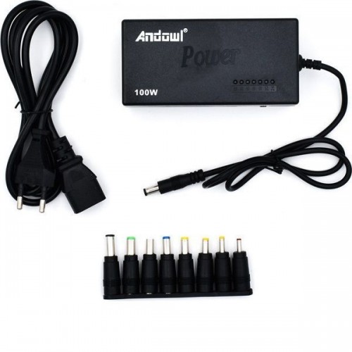 Φορτιστής Laptop 100W Universal 24V με Αποσπώμενο Καλώδιο Τροφοδοσίας και με σετ βυσμάτων
