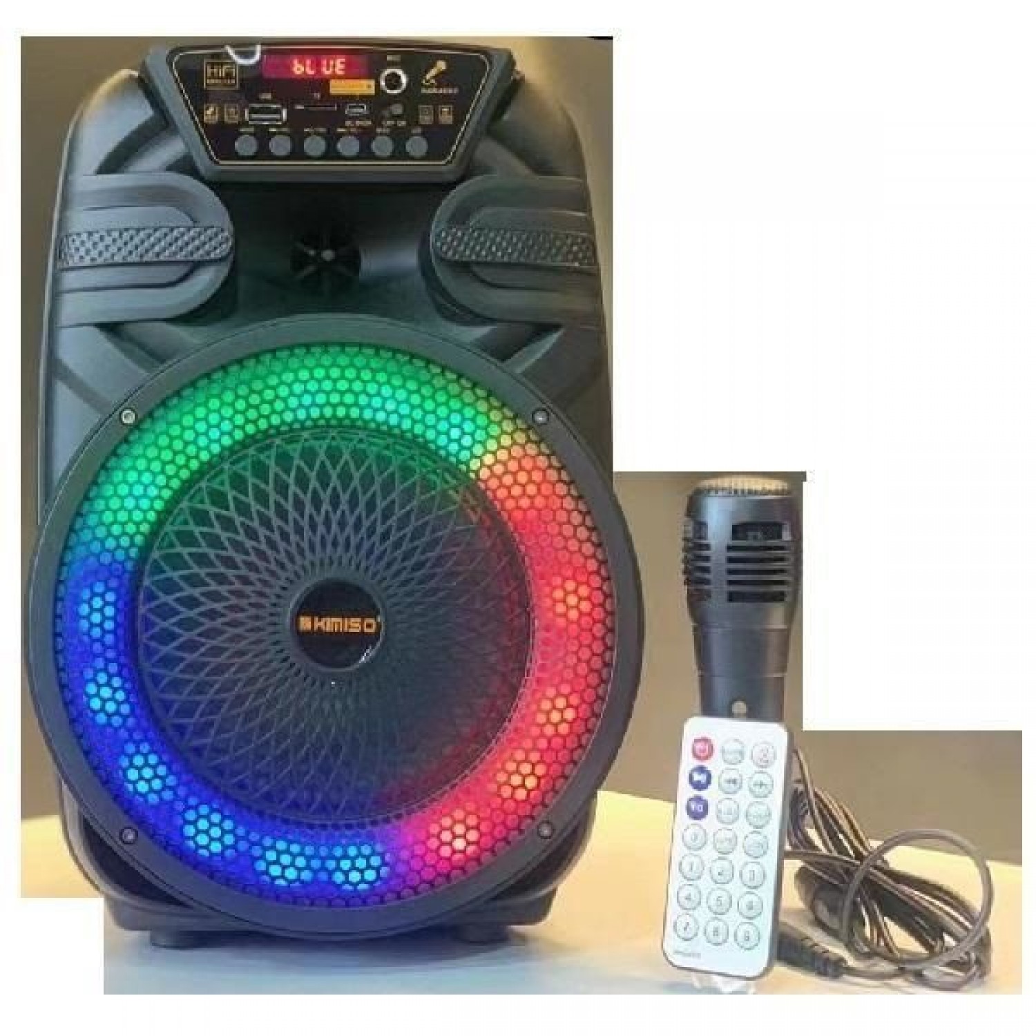 Φορητό ηχείο Party Dj Wireless Trolley 10W με μικρόφωνο Kimiso QS-3611 Μαύρο