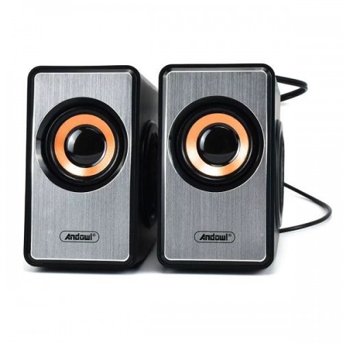 Mini Ενσύρματα Ηχεία Υπολογιστή 3.5mm jack/USB Andowl