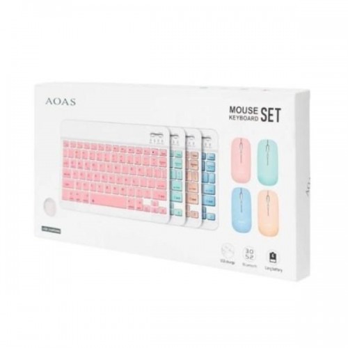 Ασύρματο Σετ πληκτρολογίου και ποντικιού Bluetooth Aoas AS-110