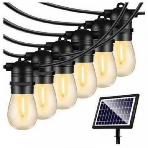 Ηλιακό σετ γιρλάντα με 15 λάμπες LED 15 μετρα 48ft αδιάβροχο θερμό χρώμα OEM