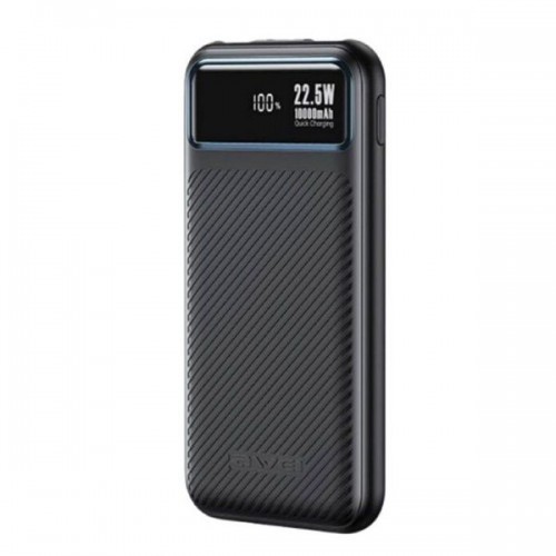 Power Bank 10000mAh 22.5W με Θύρα USB-A και Θύρα USB-C Power Delivery Μαύρο Awei P148K
